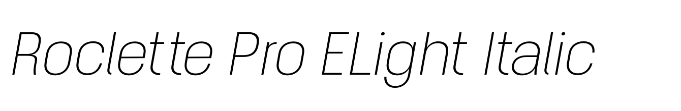 Roclette Pro ELight Italic